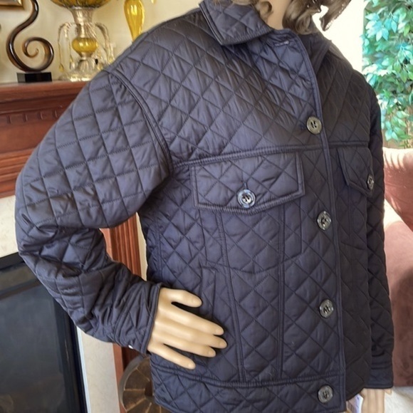 Brand New Michael Kors Black Quilted Stitch Button Up Jacket - Picture 13 of 16
